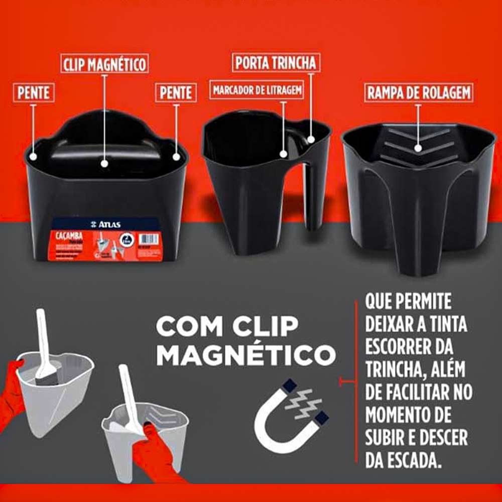 Cacamba De Mao 2 Litros Para Pintura Atlas