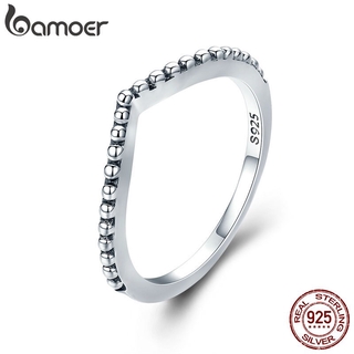 Bamoer 100% Authentic 925 Sterling Silver Gota De Água Feminino Anéis De Dedo Para As Mulheres Engagement Jóias Presente Namorada Pa7648