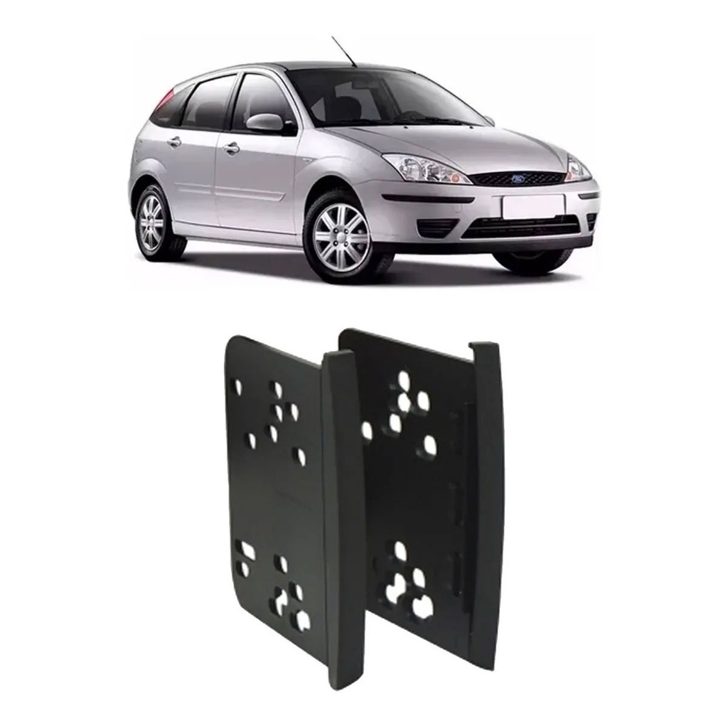 Moldura Painel DVD 2 Din Central Multimidia Ford Focus 2001 2002 2003 2004 2005 2006 2007 2008