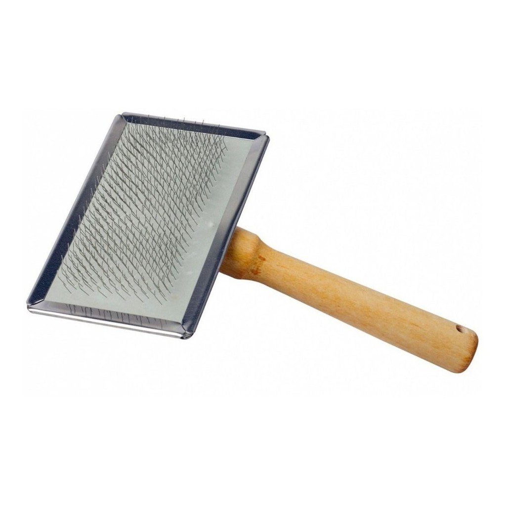 Rasqueadeira Profissional Cabo Madeira Reta N 4 Grande Cerdas de Aço