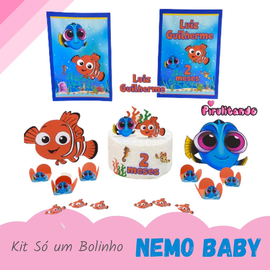Kit Festa Aniversario Só Um Bolinho Nemo Dory Baby Cute Procurando nemo mesversario