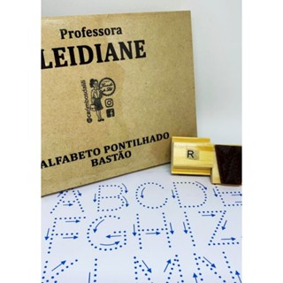 CARIMBOS PEDAGÓGICOS Alfabeto Bastão Orientado em Oferta na Shopee