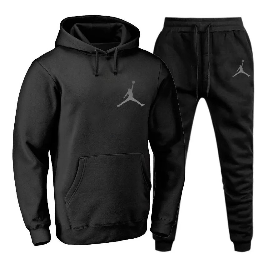 Conjunto Blusa Canguru + Calça Moletom Estampa Jordan Basquete Unissex | Shopee Brasil