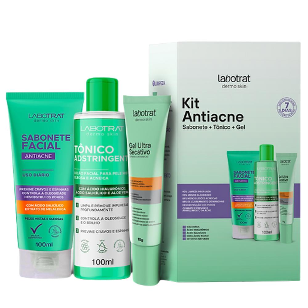 Kit Sabonete Gel Secativo E Tônico Facial - Antiacne Labotrat