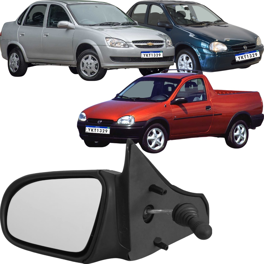 Retrovisor Esquerdo Manual Cofran Corsa, Classic, Sedan, SW e Picape