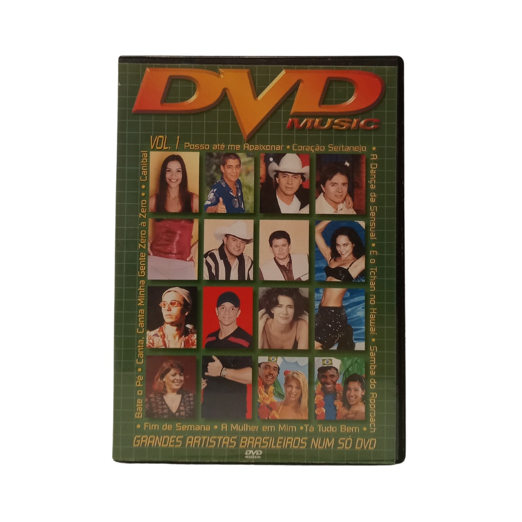Dvd Music Grandes Artistas Brasileiros Num Só Dvd Vol. 01