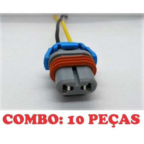 10 Plug Chicote Conector Farol De Milha Gm Lâmpada 9006 /hb4