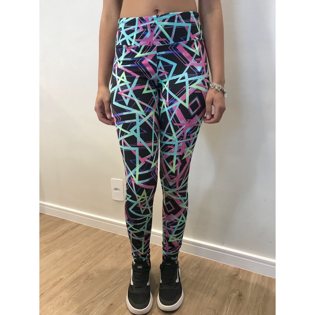 Calça Legging ESTAMPADA academia cós alto fitness P a G