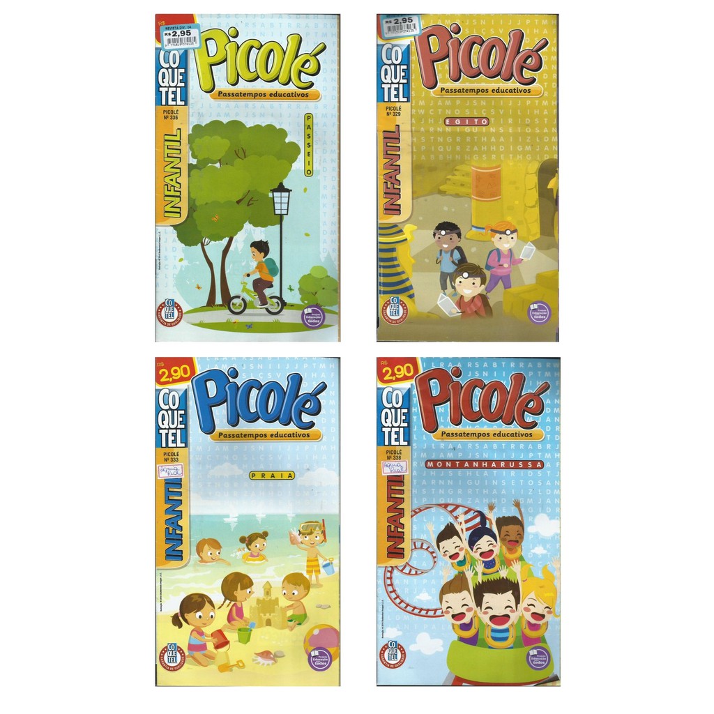 Kit 3 Revista Infantil Picolé Vamos Brincar Passatempos Colorir Jogos e Atividades  Educativas - Coquetel - Outros Livros - Magazine Luiza