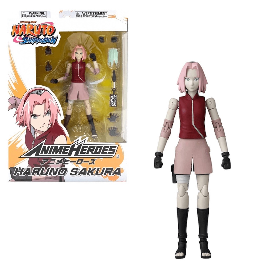 Boneco Articulado Sakura Naruto Shippuden Anime Heroes 15cm