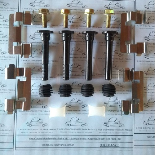 2 Kit Reparo Pino Guia+molas Freio Diant Corolla 2003/2008