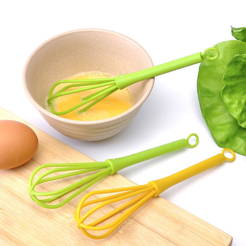 [Cor Aleatória] Mini Batedor De Ovos Manual De Plástico Multifuncional/Misturador Portátil De Leite Creme/Cozinha De Qua