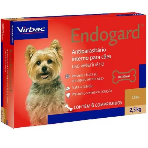 Endogard 2,5Kg C/ 6 Comprimidos - Antiparasitário P/ Cães em Oferta na Shopee