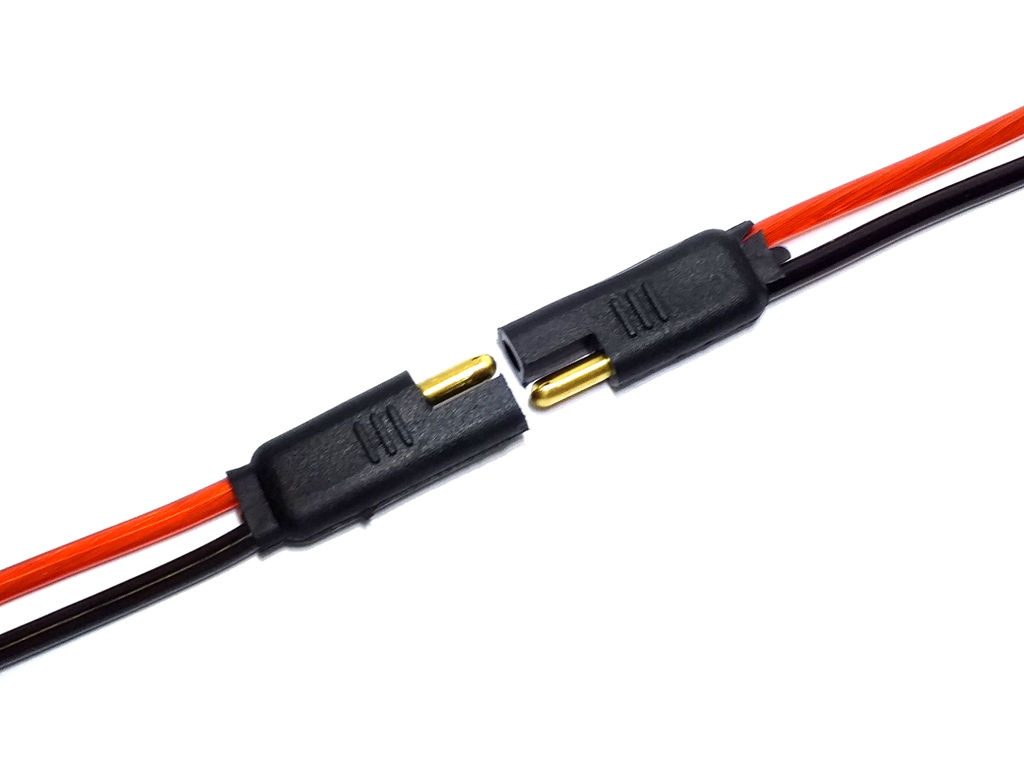 10 Conector 2 Vias com Fio 4,0 mm Chicote Plug Para Caixa Anti-Erro Som Automotivo