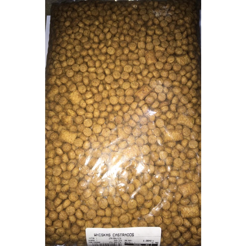 Ração A Granel Whiskas Castrados Carne para Gatos Adultos 1 kg em Oferta na Shopee