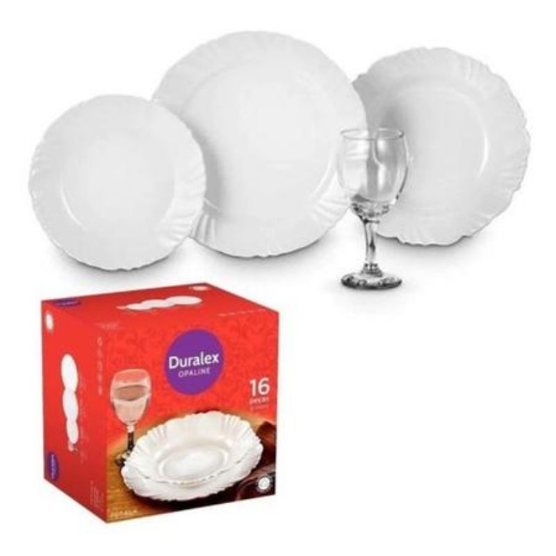 Aparelho de Jantar Nadir Pétala em Vidro 16 Peças Duralex | Shopee Brasil