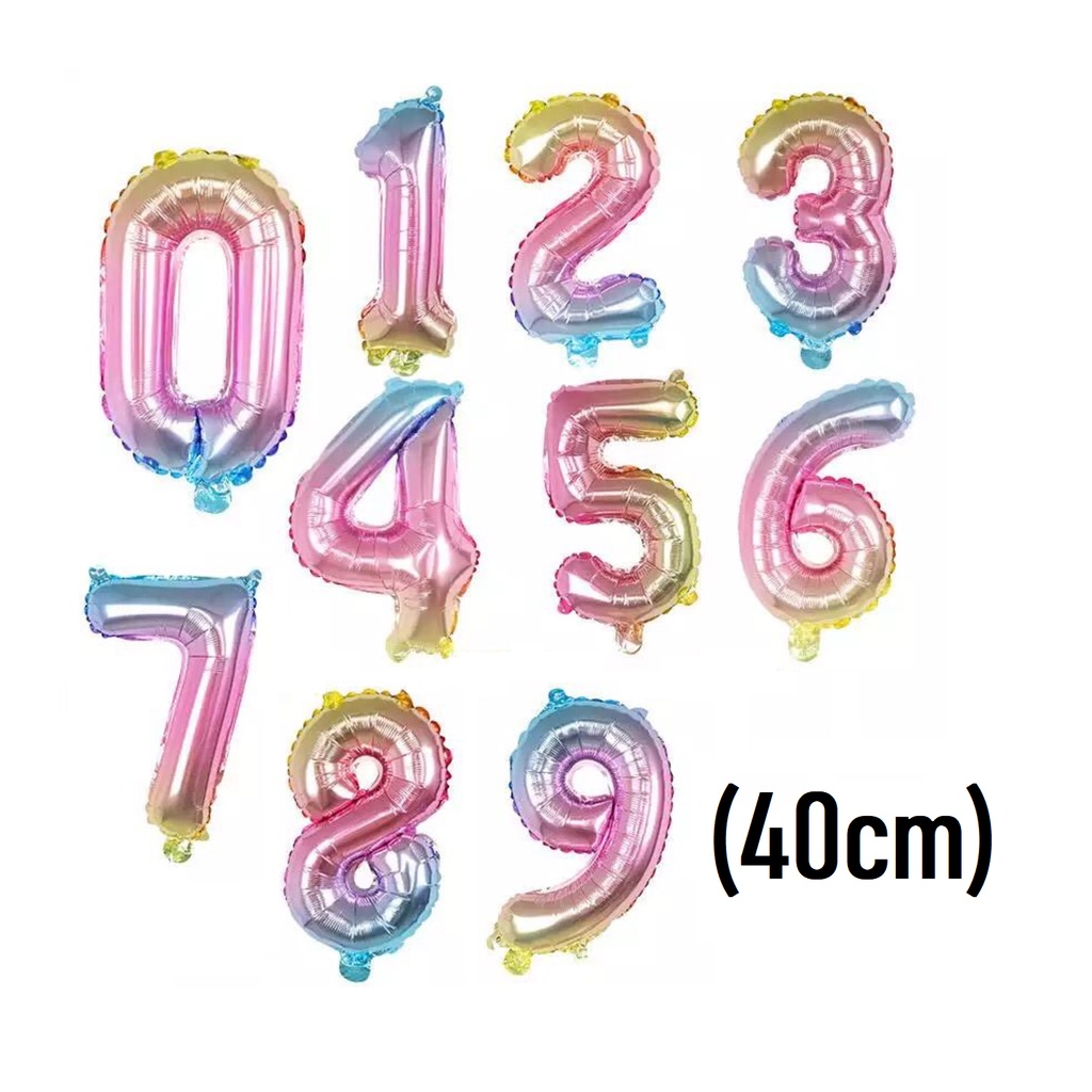 Balão Metalizado Número 40cm - Colorido em Oferta na Shopee
