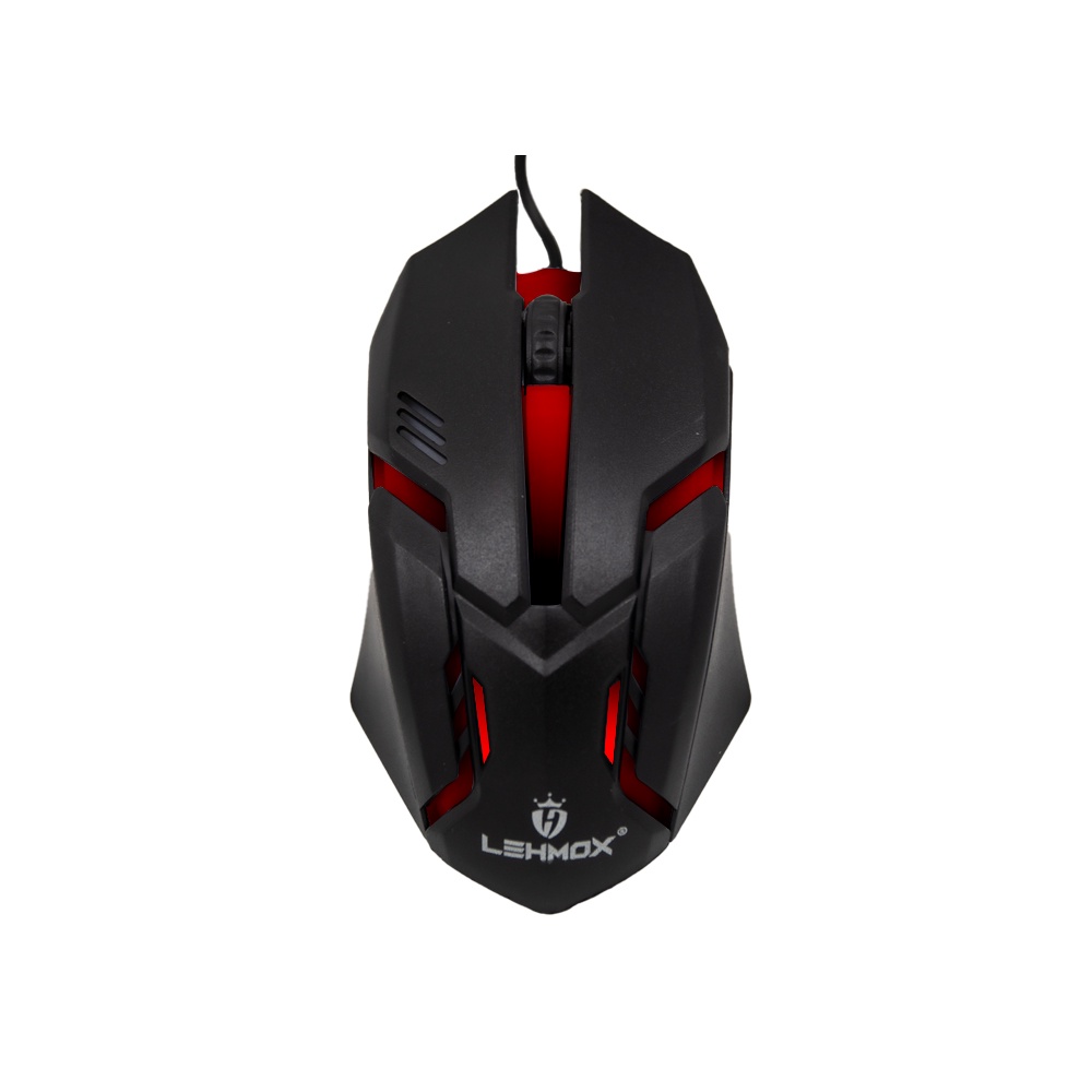 Mouse Gamer Preto e Vermelho Com Fio Lehmox LEY