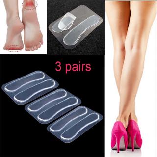 3 Pares Gel De Silicone Para Calcanhar Forro