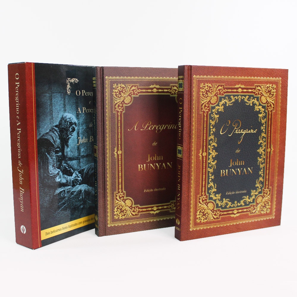Box 2 Livros O Peregrino A Peregrina Com Ilustrações | John Bunyan em Oferta na Shopee