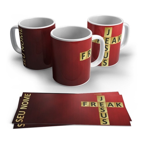 Caneca Jesus Freak  Personalizada Com Nome Modelo 2
