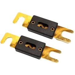 Kit Fusíveis Cartucho Tipo Faca Grande Proteção Bateria Módulo Energia Solar Ouro Fuzivel Technoise - 2 Unidades