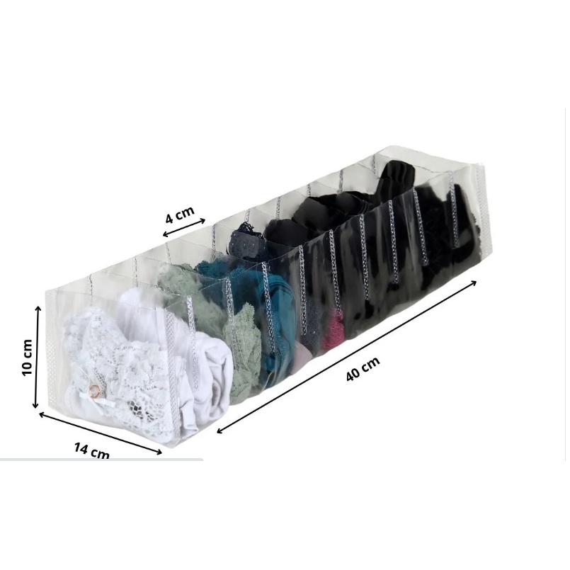 Kit 3 Organizador Gavetas Calcinha Cueca Meia Gravatas Pvc Shopee Brasil 6439