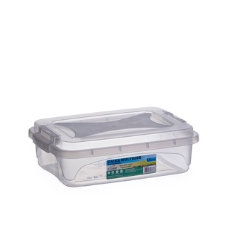Kit 10 Caixas Organizadoras 1.5L Multiuso Pequenas Transparente Tampa com Trava Brinquedos Livros Cabos