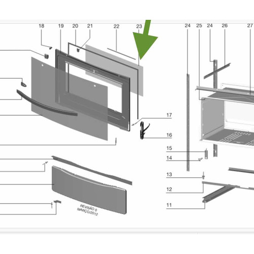 Vidro Interno Do Forno 63000291 76sb Pronta Entrega 1 Ano Ga