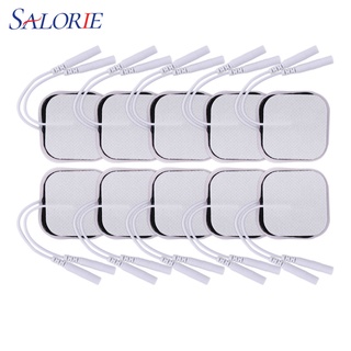 Salorie 30 Peças Eletrodos Adesivos Fisioterapia Massagem Eletrodo Do Tecido Massageador Muscular