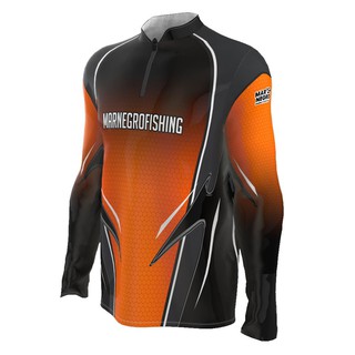 Camisa de Pesca Proteção Solar UV Clean Laranja - Mar Negro