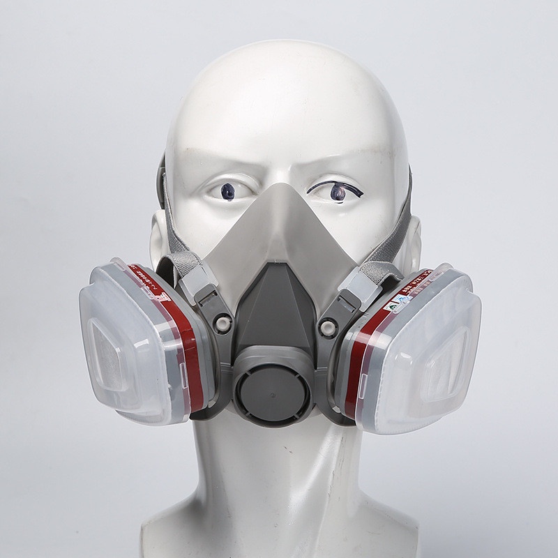 6200 Máscara De Gás Respirador Química Com Filtros / Goggle Metade Do Rosto Peças Para Poeira
