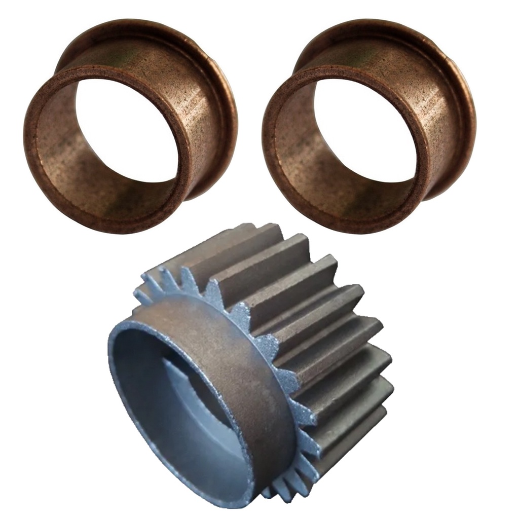 2 Bucha De Bronze Eixo Motor + Engrenagem Interna M2 22 Dentes Rossi