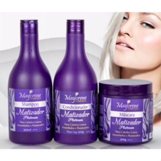 Matizador Platinum Cabelos Loiros 3 Produtos a Pronta Entrega em Oferta na Shopee