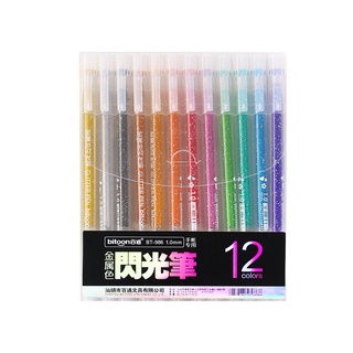 12 Cores Conjunto De Caneta Iluminador/Brilhante/Material Escolar/Papelaria