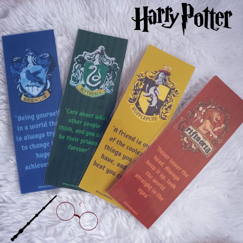 Marcador Livros | Marcador de Páginas | Harry Potter | Corvinal | Lufa - Lufa | Sonserina | Grifinória | Hogwarts