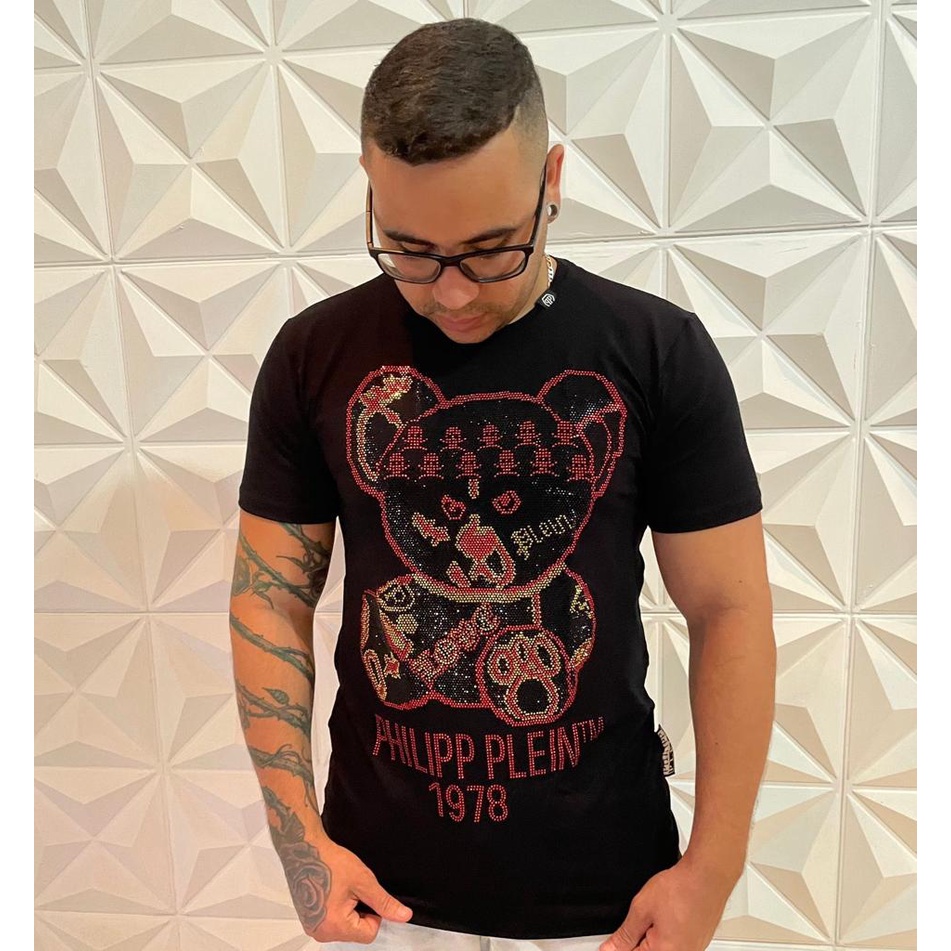 jet difference amplification Camiseta masculina Philipp plein - IMPORTADAS URSO DOURADO | Shopee Brasil