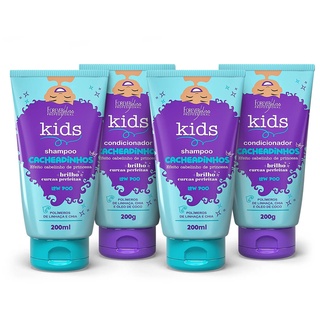 Combo 2 Shampoos e Condicionadores Cachinhos Forever Kids