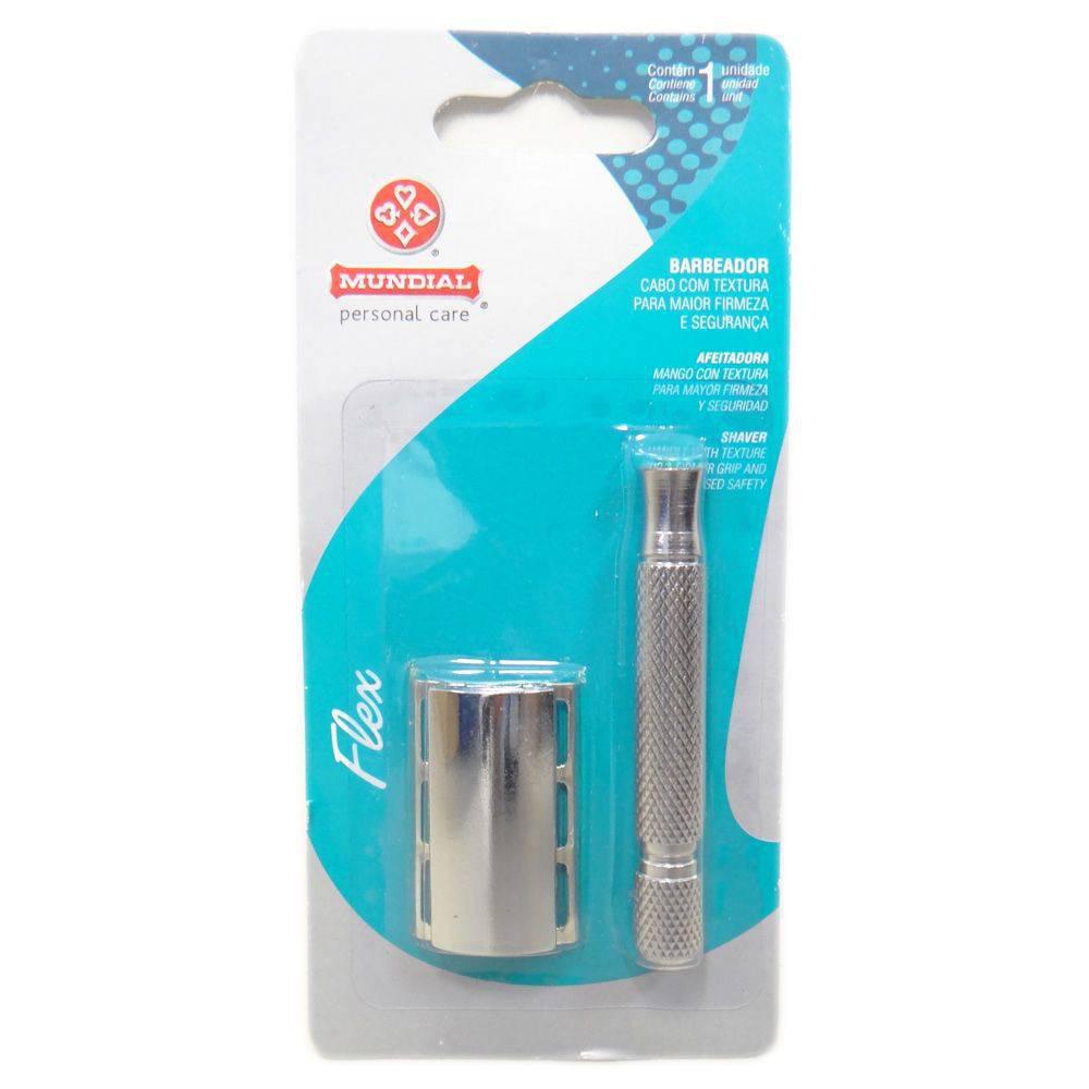 Barbeador Flex De Metal Mundial Js Technology Retro Antigo Lamina Gilete Barba Bigode