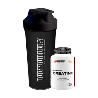Kit Power Creatina 300g + Coqueteleira 600ml - Aumento de Força Muscular e Desempenho Físico - Bodybuilders