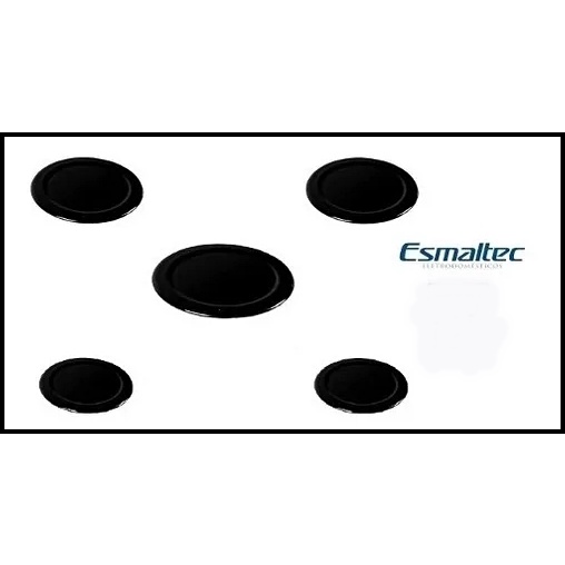 Kit Espalhadores Peças Fogão Esmaltec Jade Clarice 5 Bocas - 1GG, 2G, 2P