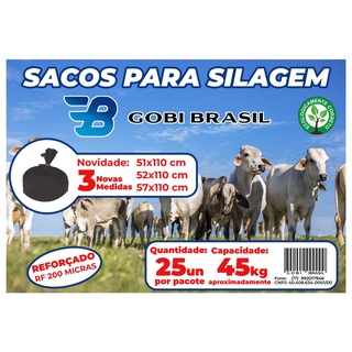 Sacos Para Silagem Preto 51x110 - 200 Micras C/100 Unidades