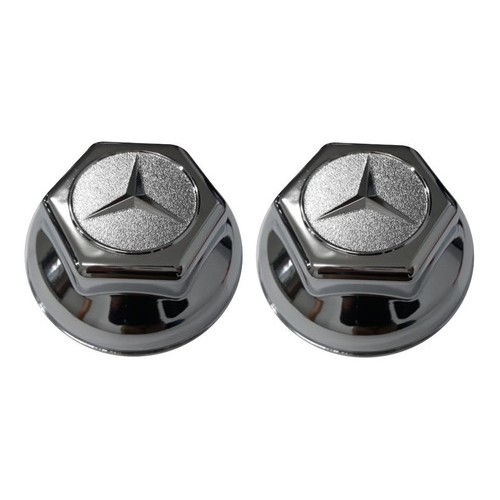 2 Sobre Tampa Cubo Roda Cromada Mercedes 1113 A 1620