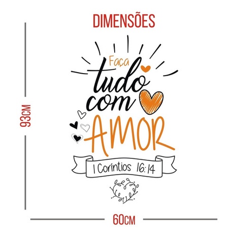 Adesivo de Parede Decorativo - Frases Bíblia 93x60cm | Shopee Brasil