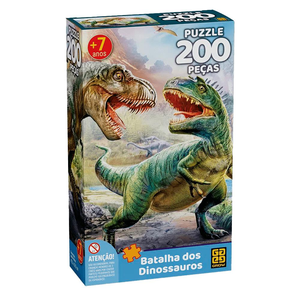Puzzle 200 peças Batalha dos Dinossauros em Oferta na Shopee