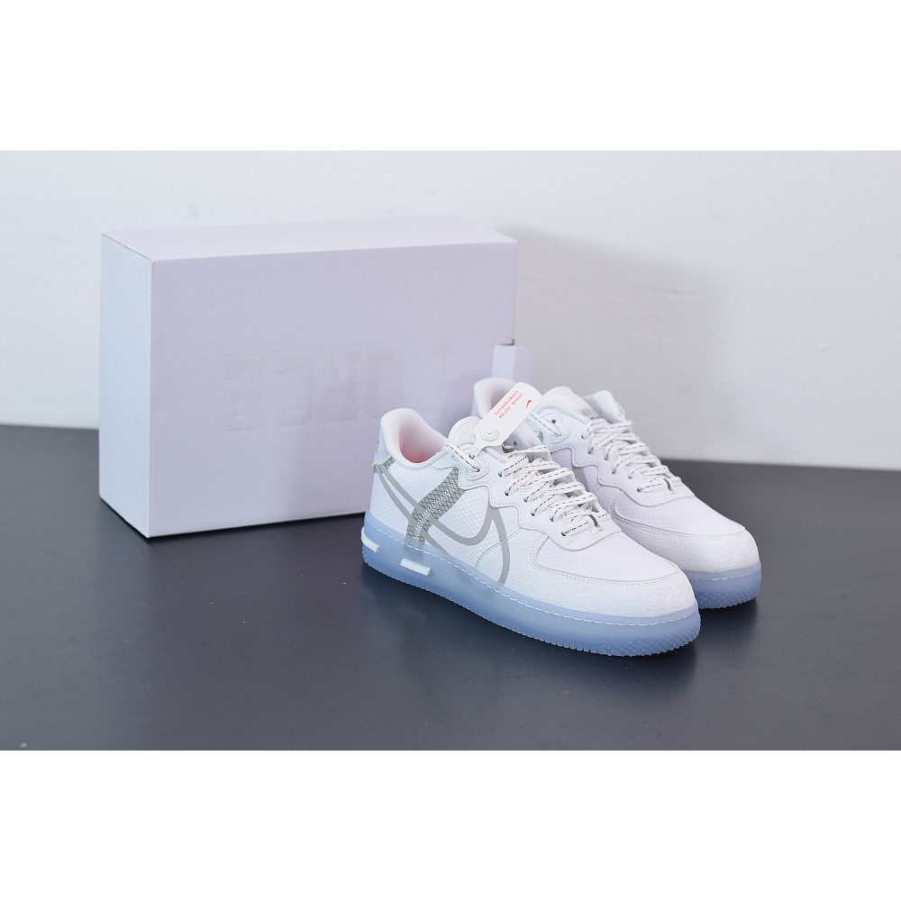 air force 1s react qs white ice