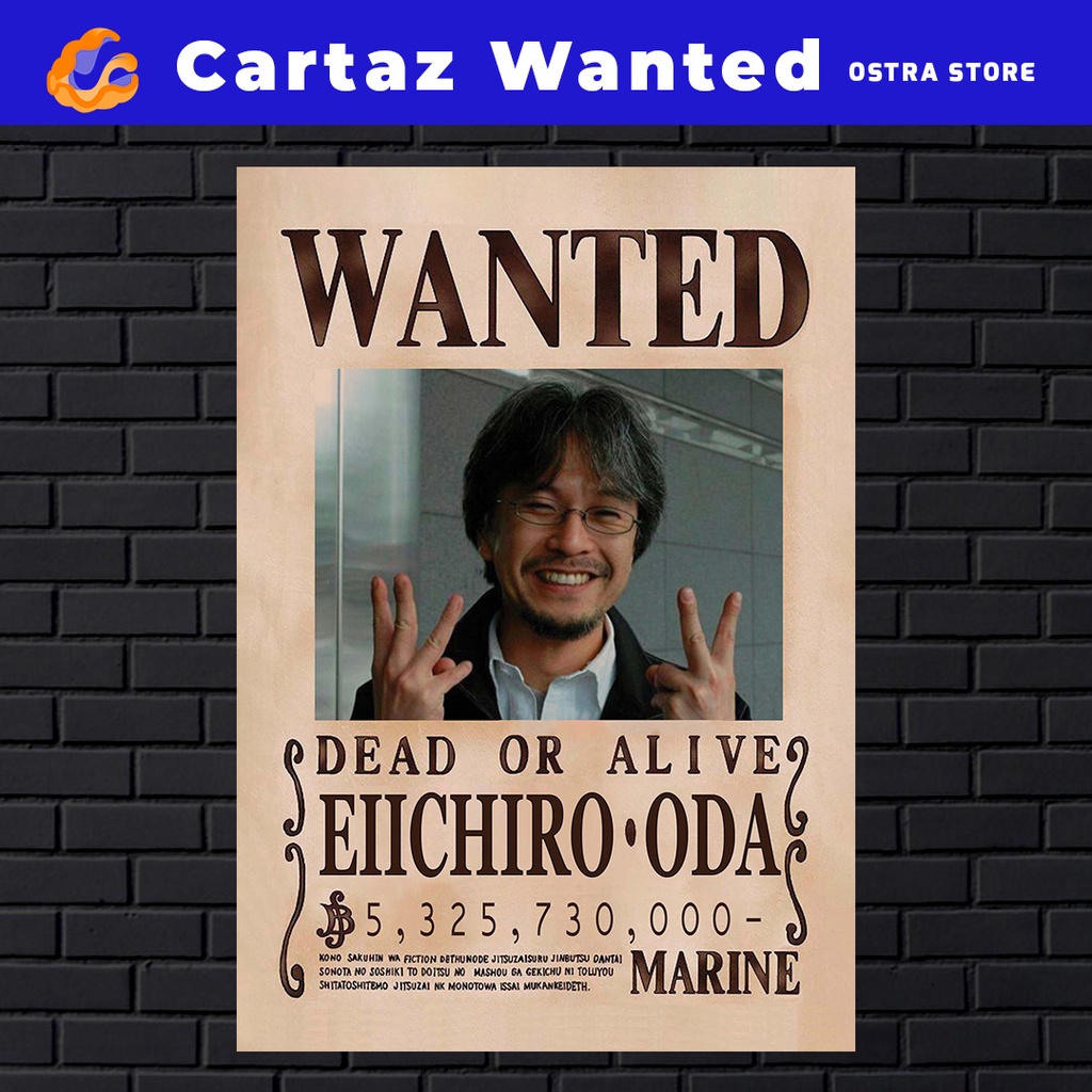One Piece Wanted Personalizado - Placa MDF & Quadro com Moldura - poster procurado