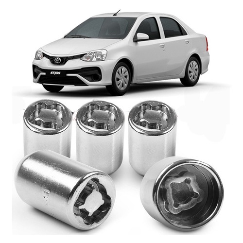 Kit Parafuso Porca Antifurto Roda Toyota Etios Todos Modelos