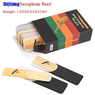 [Utilização] 10Pcs Eb Alto Saxofone Reeds Bamboo Sax Força 1,5 2,0 2,5 3,0 3,5
