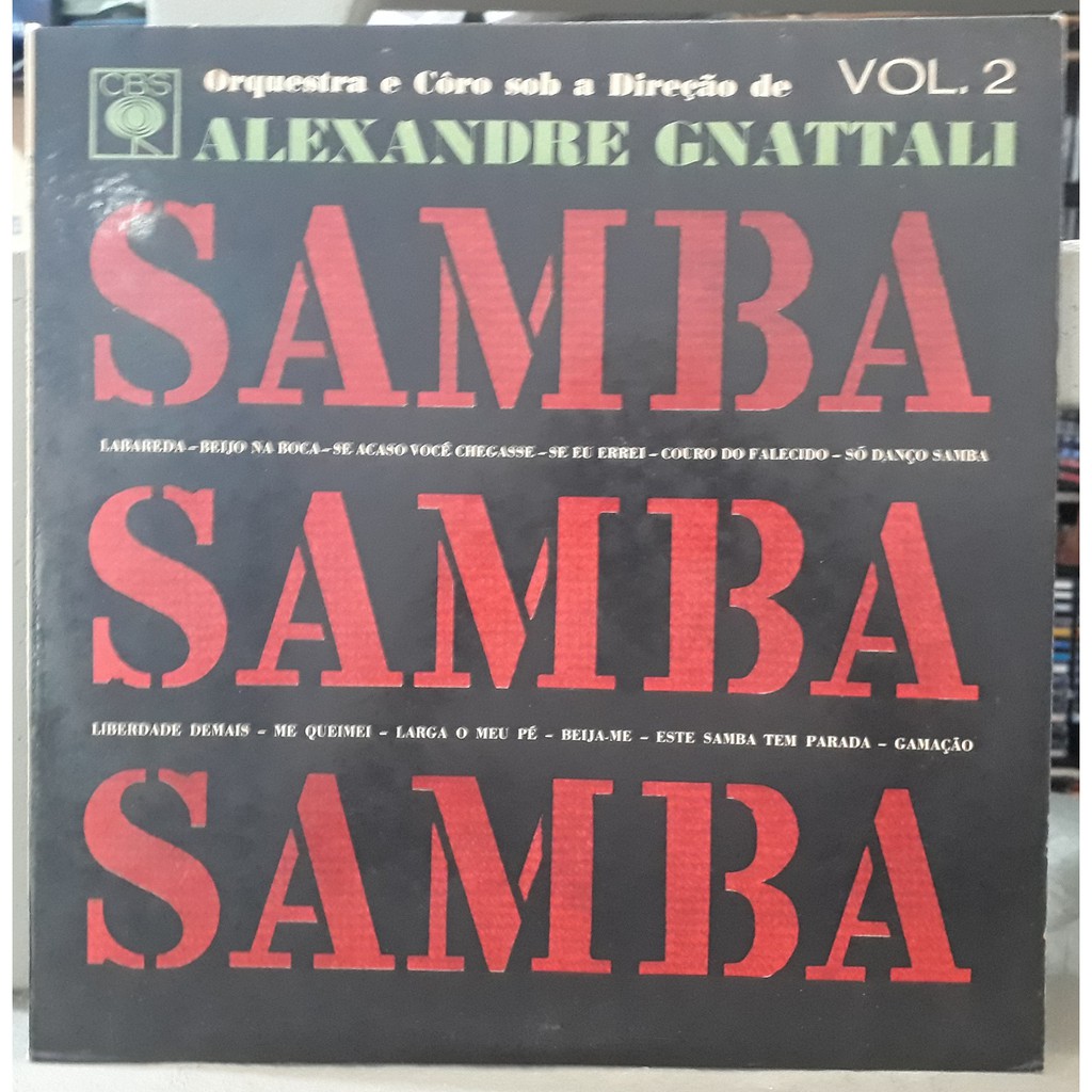 LP Disco de Vinil Alexandre Gnattali - Samba, Samba, Samba Vol. 2 - Raro LP EX Capa VG Ler Descrição